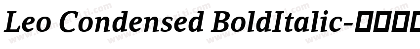 Leo Condensed BoldItalic字体转换